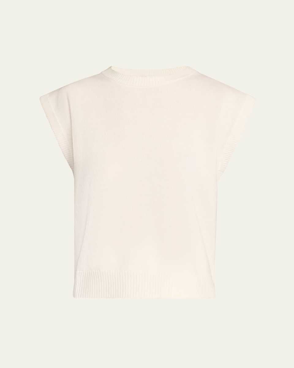 Cap Sleeve Cashmere Sweat